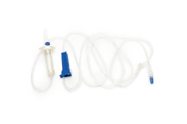 Covetrus Equipo Infusion Toma Y 200 cm Luer Lock Set Intravenoso con Respiradero Punto de Inyeccion en Y Cierre Luer Giratorio MacroDrip